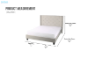 Picture of ELY Linen Upholstered Bed Frame in Queen Size (Beige/Light Color)