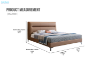 Picture of CUBA Genuine Leather Bed Frame in Queen/Eastern King Size (Brown)