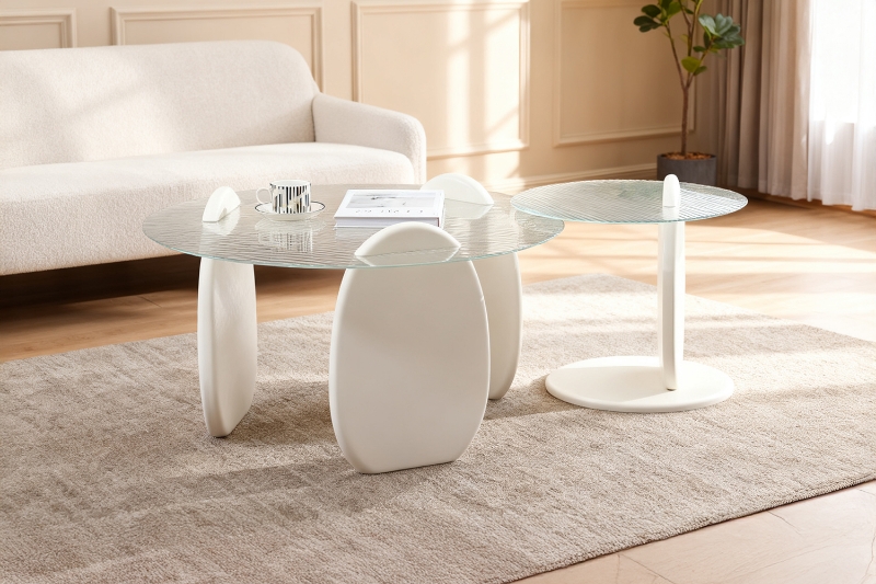 Picture of ARCHWAY Round Coffee Table (White)