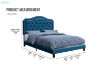 Picture of HELEN Velvet Bed Frame in Double/Queen/Eastern King Size (Blue)