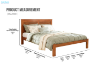 Picture of METRO Solid Pine Wood Eastern Bed Frame in Twin/Double/Queen/Eastern King Size (Honey)