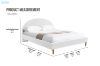 Picture of HOFFMAN Fabric Bed Frame in Single/Double/Queen Size (Off White)