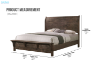 Picture of HEMSWORTH Solid Timber Bed Frame in Queen/Eastern King Size (Dark Grey)