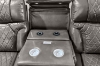 Picture of CALVIA Duo Motor Zero Gravity Adjustable Headrest Reclining Sofa Range (Grey) - Sofa with USB Port & LED Lighting + Cup Holders & Reading Lights (3RRC)