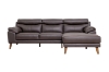 Picture of ANVIL 100% Genuine Leather Sectional Sofa  (Dark Brown) 