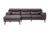 Picture of ANVIL 100% Genuine Leather Sectional Sofa  (Dark Brown) - Chaise Facing Left