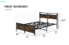Picture of HOMCOM Platform Bed Frame with Storage Headboard and LED Light in Double Size