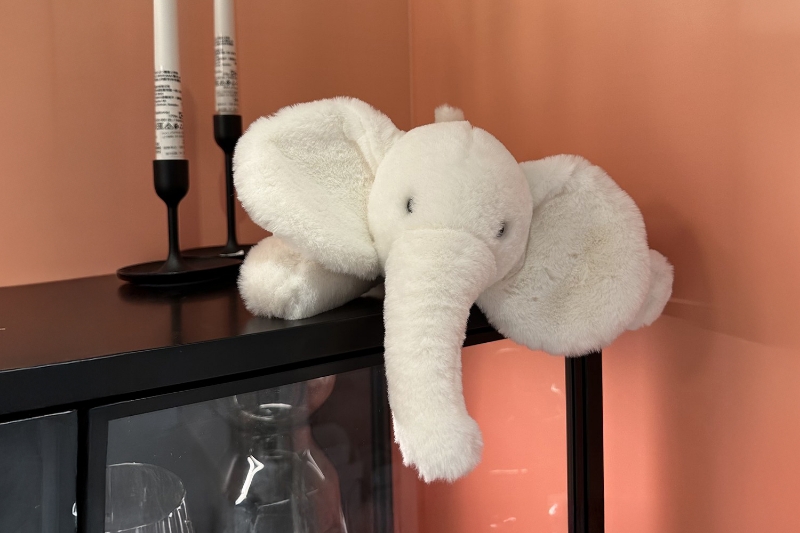 Picture of ELEPHANT Plush Cushion (Off-white) - H27.5"