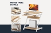 Picture of MOBELLA Z-Type Laptop Desk with Wheels (Oak & White) 