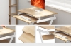 Picture of MOBELLA Z-Type Laptop Desk with Wheels (Oak & White) 