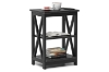 Picture of VECELO 2-Shelf Steel Frame Side Table (Black)