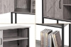 Picture of BESTIER Console Table with Storage Cabinet and Shelves (Grey)