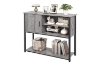 Picture of BESTIER Console Table with Storage Cabinet and Shelves (Grey)