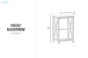 Picture of VECELO 2-Shelf  Steel Frame Side Table (Off White) 