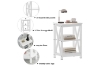 Picture of VECELO 2-Shelf  Steel Frame Side Table (Off White) 
