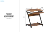 Picture of MOBELLA Z-Type Laptop Desk with Wheels (Brown)