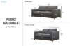 Picture of SIESTA Fabric Sofa Range (Dark Grey) - 3 Seater (Sofa)
