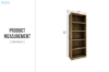 Picture of TIMBERA 5-Tier Solid Reclaimed Pine Wood Bookshelf (35.5"x94.5")
