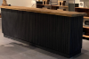 Picture of TIMBERA 126" Solid Reclaimed Wood Bar Counter with 8 Back Storage Compartments