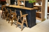 Picture of TIMBERA 126" Solid Reclaimed Wood Bar Counter with 8 Back Storage Compartments