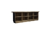 Picture of TIMBERA 126" Solid Reclaimed Wood Bar Counter with 8 Back Storage Compartments