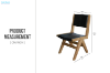 Picture of TIMBERA Solid Reclaimed Pine Wood Frame Dining Chair with Genuine Leather Seat and Backrest