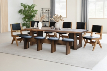 Picture of TIMBERA 118" 8PC Solid Reclaimed Wood Dining Set