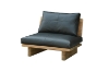 Picture of TIMBERA 100% Genuine Leather Reclaimed Pine Wood Sofa Range - 2 Armless Chairs + 1 Sofa Set