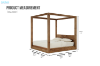 Picture of LIORA Reclaimed Pine Wood 4 Poster Canopy Bed Frame - Queen