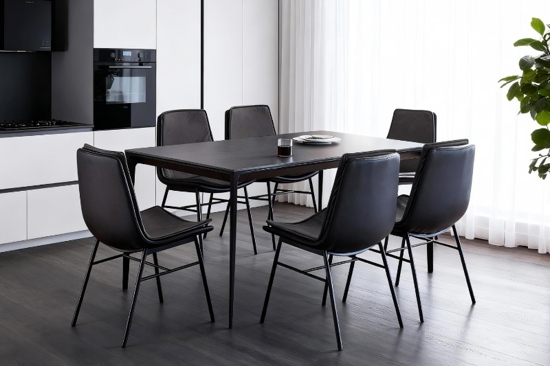 Picture of BRUTUS 59" 5PC/7PC Sintered Stone Top Dining Set (Dark Gray)