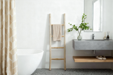 Picture of WILDBRANCH 59" Medium Teak Wood Towel Ladder