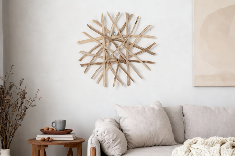 Picture of WILDBRANCH Solid Teak Wood Round Wall Decor