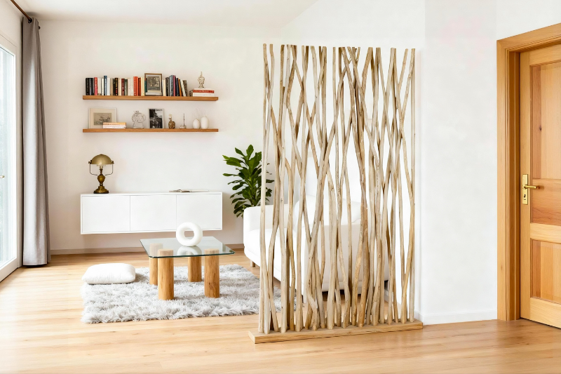 Picture of WILDBRANCH 78.5"x47" Teak Wood Decorative Screen