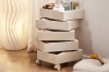 Picture of GALEN Rotating 5 Tier Utility Drawer Wheel Trolley - Off White