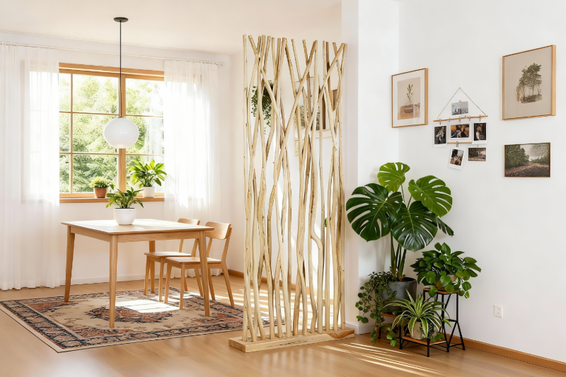 Picture of WILDBRANCH 78.5"x31.5" Teak Wood Decorative Screen/Room Divider