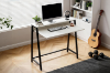 Picture of EMMI 100 Dual-Tier Office Desk with Shelf (White)