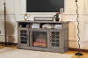 Picture of GRACIE 58.5" TV Stand with Electric Fireplace  & Charging Station (Grey)