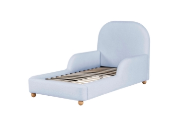 Picture of DOLLY Twin Size Upholstered Platform Bed/Kids Bed (Blue)