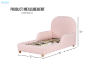 Picture of DOLLY Twin Size Upholstered Platform Bed/Kids Bed (Pink)