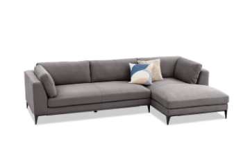 Picture of AMELIE Fabric Sectional Sofa (Dark Grey) - Chaise Facing Right
