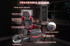 Picture of ZESTIE 360° Swivel Adjustable Height Massage Gaming Recliner Chair with Cupholder and Side Pocket (Red & Black)