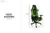 Picture of GAMERZ 360° Swivel Adjustable Height Gaming Recliner Chair  (Green & Black)
