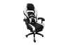 Picture of MOXIE 360° Swivel Adjustable Height Gaming Recliner Chair with Footrest (White & Black)