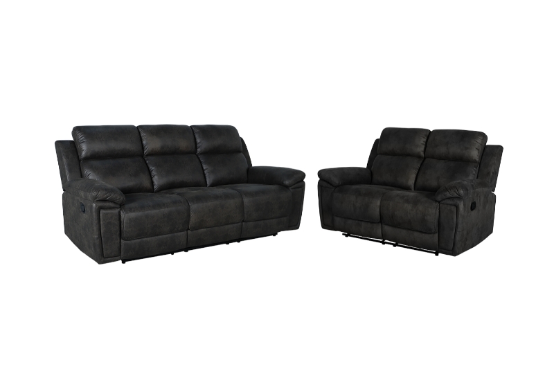 Picture of MARDON Manual Reclining Sofa Range (Dark Grey) - Loveseat + Sofa Set