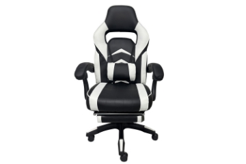 Picture of MOXIE 360° Swivel Adjustable Height Gaming Recliner Chair  (White & Black)