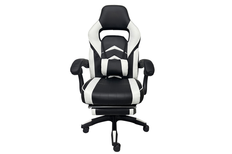 Picture of MOXIE 360° Swivel Adjustable Height Gaming Recliner Chair  (White & Black)