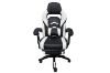 Picture of MOXIE 360° Swivel Adjustable Height Gaming Recliner Chair with Footrest (White & Black)