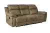 Picture of MARDON Manual Reclining Sofa Range (Light Brown) - Loveseat + Sofa Set