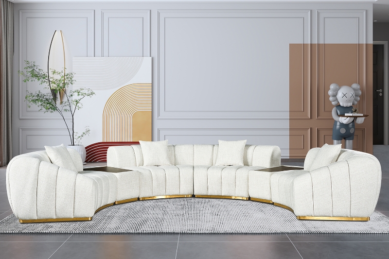 Picture of YOLANDA Sectional Curved Sofa with Dual Console