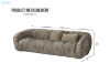 Picture of MOCHA 4 Seater Goose Feather-Filled Fabric Sofa